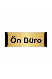 Ön Büro 5x20cm Altın Renk Metal Yönlendirme Levhası