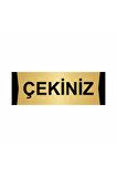Çekiniz 5x20cm Altın Renk Metal Yönlendirme Levhası