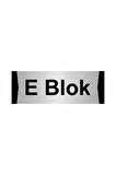 E Blok 10x20cm Gümüş Renk Metal Yönlendirme Levhası