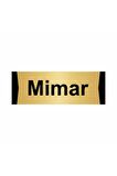 Mimar 5x20cm Altın Renk Metal Yönlendirme Levhası