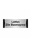 Lütfen Zile Basmayınız 5x20cm Gümüş Renk Metal Yönlendirme Levhası