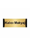 Kalıcı Makyaj 10x20cm Altın Renk Metal Yönlendirme Levhası
