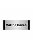 Makine Dairesi 7x20cm Gümüş Renk Metal Yönlendirme Levhası