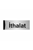 Ithalat 5x20cm Gümüş Renk Metal Yönlendirme Levhası