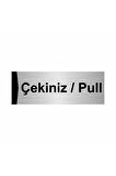 Çekiniz/pull 5x20cm Gümüş Renk Metal Yönlendirme Levhası