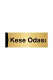 Bebek Bakım Odası 5x20cm Altın Renk Metal Yönlendirme Levhası