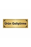 Ürün Geliştirme 7x20cm Altın Renk Metal Yönlendirme Levhası