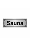 Sauna 7x20cm Gümüş Renk Metal Yönlendirme Levhası