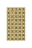 Metal Kapı,masa,dolap Numarası 15x15cm 45 Adet (1..45) Altın Renk Metal