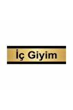 Iç Giyim 7x20cm Altın Renk Metal Yönlendirme Levhası