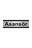 Asansör 5x20cm Gümüş Renk Metal Yönlendirme Levhası