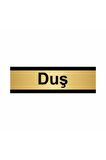 Duş 5x20cm Altın Renk Metal Yönlendirme Levhası