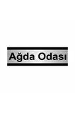 Ağda Odası 7x20cm Gümüş Renk Metal Yönlendirme Levhası
