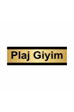 Plaj Giyim 5x20cm Altın Renk Metal Yönlendirme Levhası