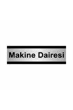Makine Dairesi 5x20cm Gümüş Renk Metal Yönlendirme Levhası