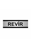 Revir 5x20cm Gümüş Renk Metal Yönlendirme Levhası