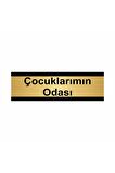 Çocuklarımın Odası 5x20cm Altın Renk Metal Yönlendirme Levhası