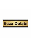 Ecza Dolabı 5x20cm Altın Renk Metal Yönlendirme Levhası