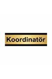 Koordinatör 5x20cm Altın Renk Metal Yönlendirme Levhası