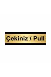 Çekiniz/pull 5x20cm Altın Renk Metal Yönlendirme Levhası