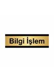 Bilgi Işlem 5x20cm Altın Renk Metal Yönlendirme Levhası