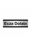 Ecza Dolabı 5x20cm Gümüş Renk Metal Yönlendirme Levhası