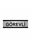 Görevli 5x20cm Gümüş Renk Metal Yönlendirme Levhası