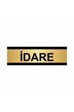 Idare 10x20cm Altın Renk Metal Yönlendirme Levhası