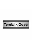 Temizlik Odası 5x20cm Gümüş Renk Metal Yönlendirme Levhası