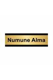Numune Alma 10x20cm Altın Renk Metal Yönlendirme Levhası