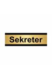 Sekreter 5x20cm Altın Renk Metal Yönlendirme Levhası