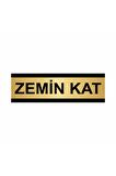 Zemin Kat 7x20cm Altın Renk Metal Yönlendirme Levhası