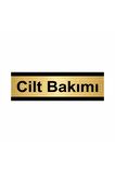 Cilt Bakımı 10x20cm Altın Renk Metal Yönlendirme Levhası