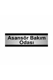 Asansör Bakım Odası 5x20cm Gümüş Renk Metal Yönlendirme Levhası