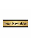 Insan Kaynakları 7x20cm Altın Renk Metal Yönlendirme Levhası