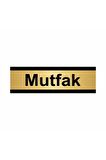 Mutfak 10x20cm Altın Renk Metal Yönlendirme Levhası