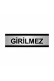 Girilmez 5x20cm Gümüş Renk Metal Yönlendirme Levhası
