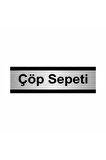 Çöp Sepeti 5x20cm Gümüş Renk Metal Yönlendirme Levhası