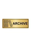 Archıve Yönlendirme Levhası 10cm x 20cm Altın Renk Metal
