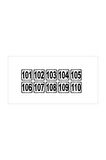 Metal Kapı,masa,dolap Numarası 4cmx4cm 10 Adet (101...110) Gümüş Renk Metal