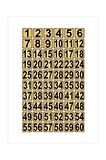 Metal Kapı,masa,dolap Numarası 15cmx15cm 60 Adet (1…60) Altın Renk Metal