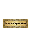Insan Kaynakları 7cmx20cm Metal Yönlendirme Levhası Altın Renk Metal