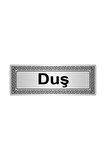 Duş 7cmx20cm Metal Yönlendirme Levhası Gümüş Renk Metal