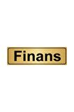 Finans Yönlendirme Levhası 5cmx20cm Altın Renk Metal
