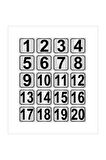 Metal Kapı,masa,dolap Numarası 7cmx7cm 20 Adet (1…20) Gümüş Renk Metal