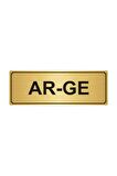 Ar-ge Yönlendirme Levhası   Altın Renk Metal