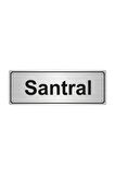 Santral Yönlendirme Levhası 5cmx20cm Gümüş Renk Metal