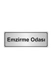 Emzirme Odası Yönlendirme Levhası  Gümüş Renk Metal 5cmx20cm.