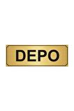 Depo Yönlendirme Levhası 5cmx20cm Altın Renk Metal