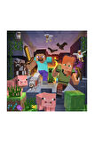 Kız Çocuk Oyuncak 56217 Minecraft 3x49 parça Ravensburger Puzzle Erkek Çocuk Oyuncak Eğitici Oyuncak